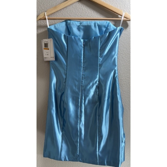 VTG Y2K Jessica McClintock GUNNE SAX Satin Strapless Formal Prom Dress 3 NWT - Picture 7 of 12